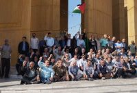 جمعی از جانبازان در حمایت از  مردم غزه به کوه «خضر نبی» صعود کردند
