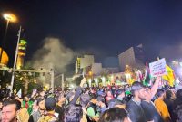 عاشقان مبارزه با رژیم صهیونیستی امروز در میدان فلسطین تجمع کردند