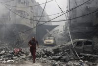شهادت 19 فلسطینی در بمباران یک خانه در شمال غزه شهادت 19 فلسطینی در بمباران یک خانه در شمال غزه